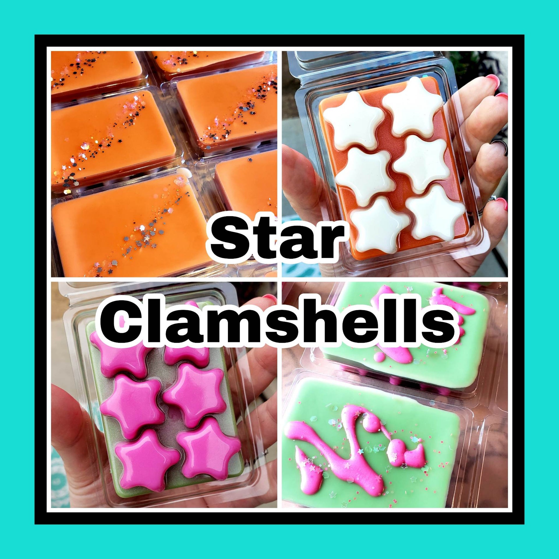 clamshells for wax melts stars